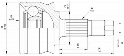 OPEN PARTS cvj553110 -  Шарнирный комплект, приводной вал